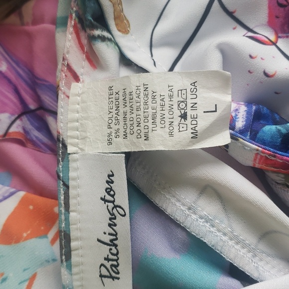 CT1578 Patchington Sleeveless Layered Abstract Midi Dress L - Picture 5 of 5